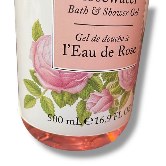 Crabtree & Evelyn Rosewater Bath & Shower Gel 16.9 oz Large 500mL Pink Dent - Picture 7 of 12